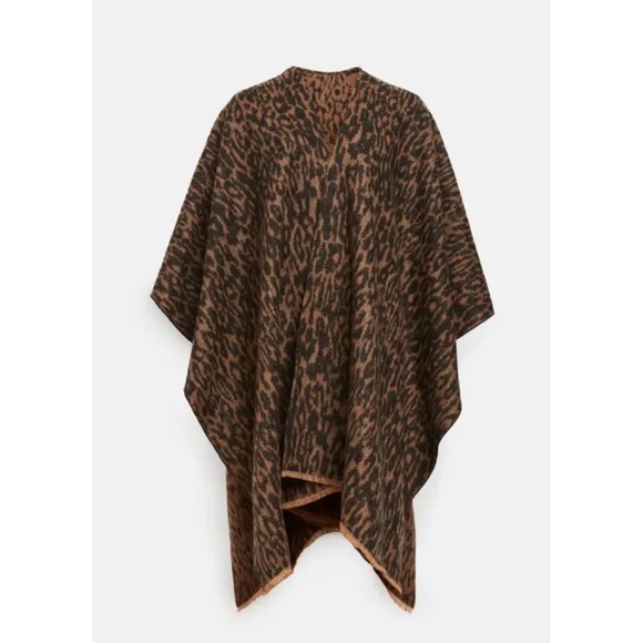 ALLSAINTS Anita Ruana Scarf Leopard - Picture 5 of 6